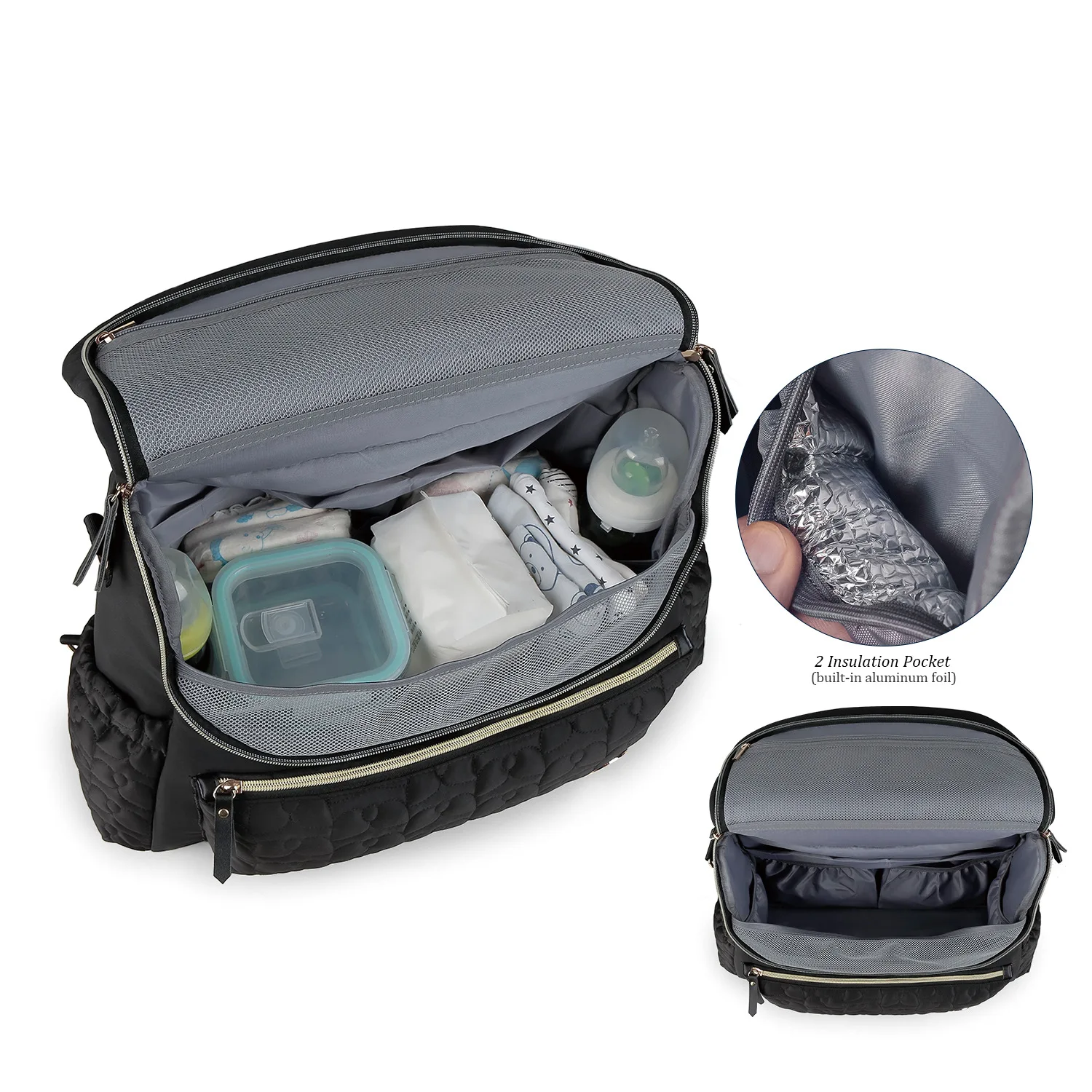 Baby Diaper Bag Backpack For Maternity Nappy Bag Removable Shoulder Straps Fashion Waterproof Mommy Handbag With Changing Pad - Image 3