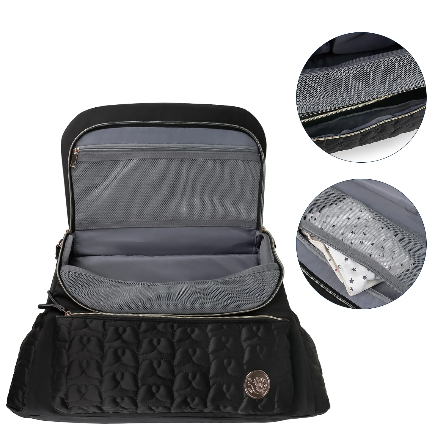 Baby Diaper Bag Backpack For Maternity Nappy Bag Removable Shoulder Straps Fashion Waterproof Mommy Handbag With Changing Pad - Image 2