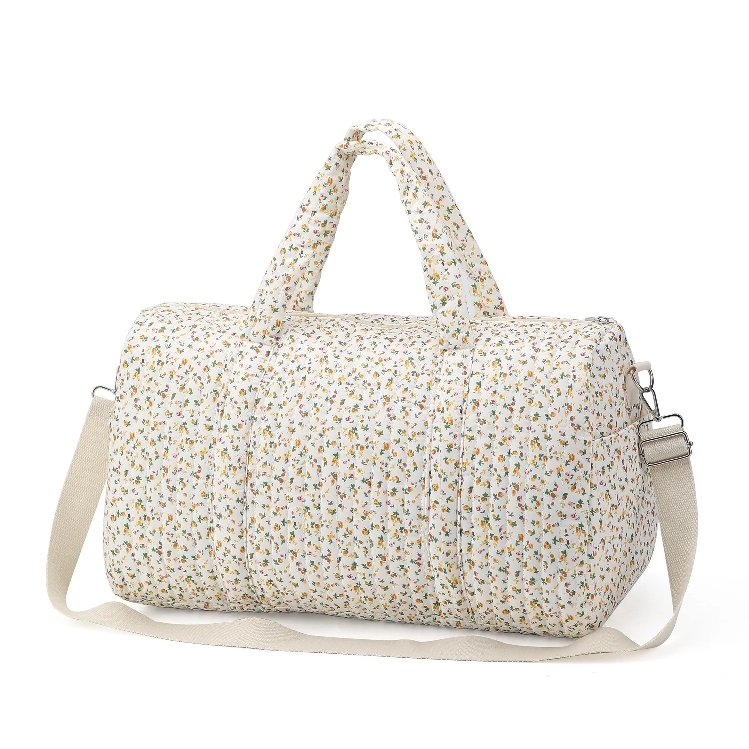 Large Capacity Mommy Bag Travel Tote Bag for Women Baby Diaper Bag Floral Print Multifunctional Crossbody Bag - Image 4