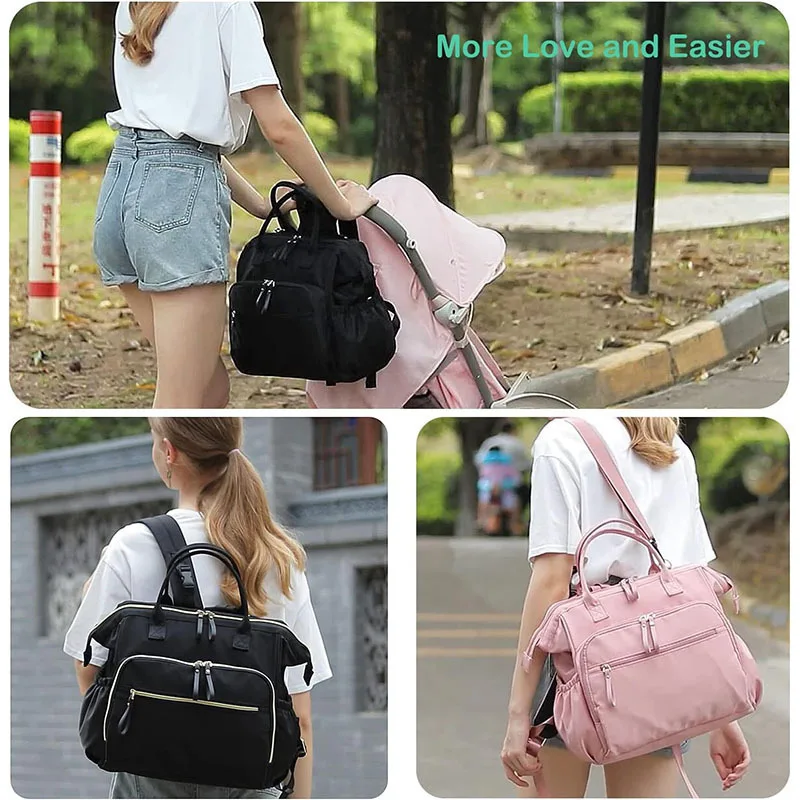 Mommy Diaper Bags Baby Stroller Hanging Bag Mother Large Capacity Nappy Backpacks with Changing Mat Convenient Baby Nursing Bags - Image 5