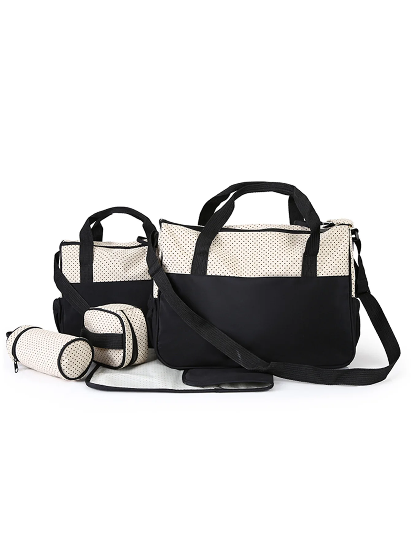Five Piece Mommy Bag One Shoulder Oblique Straddle Mother Baby Bun Mother Bag Diaper Bag - Image 2