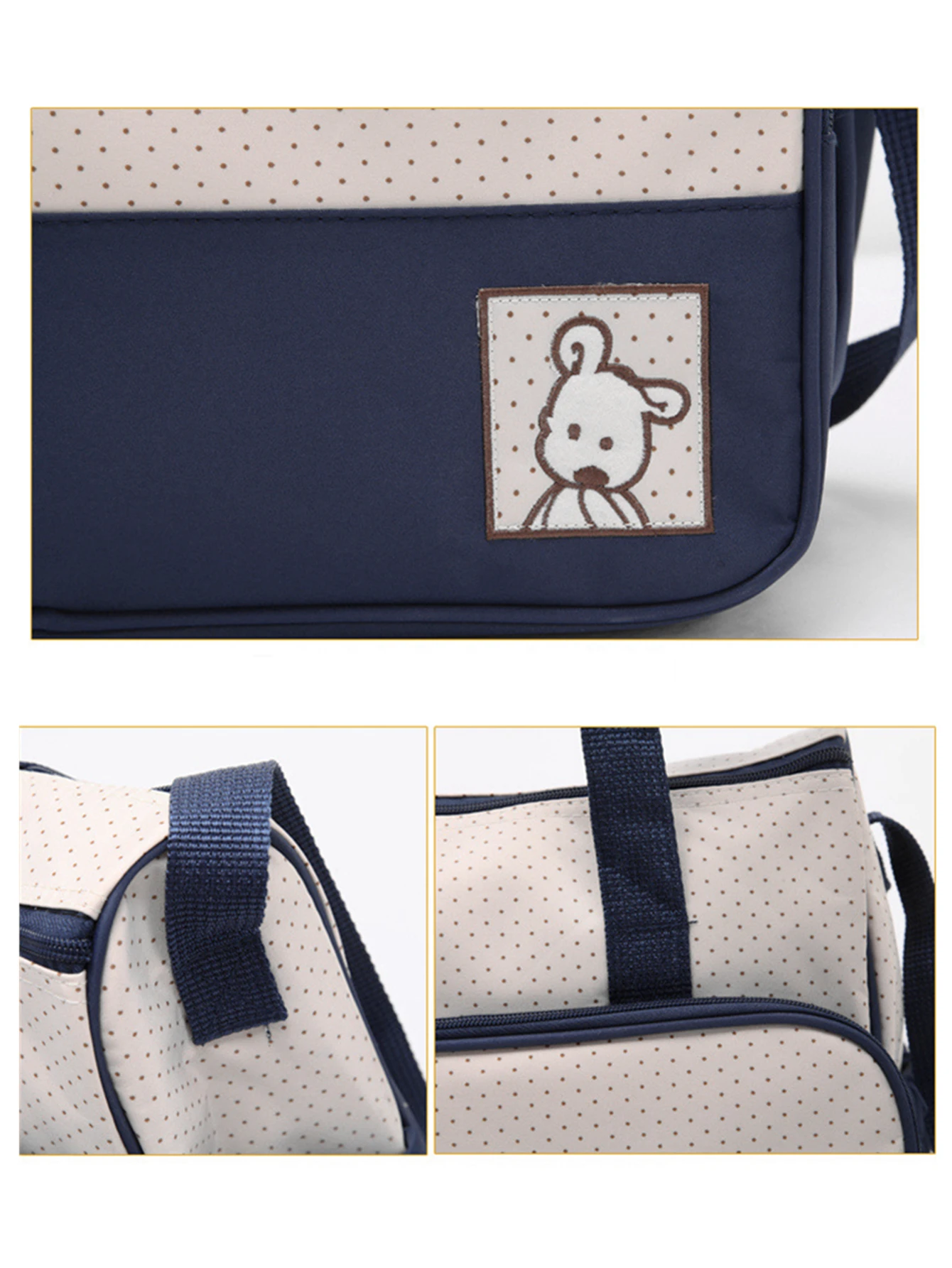 Five Piece Mommy Bag One Shoulder Oblique Straddle Mother Baby Bun Mother Bag Diaper Bag - Image 6