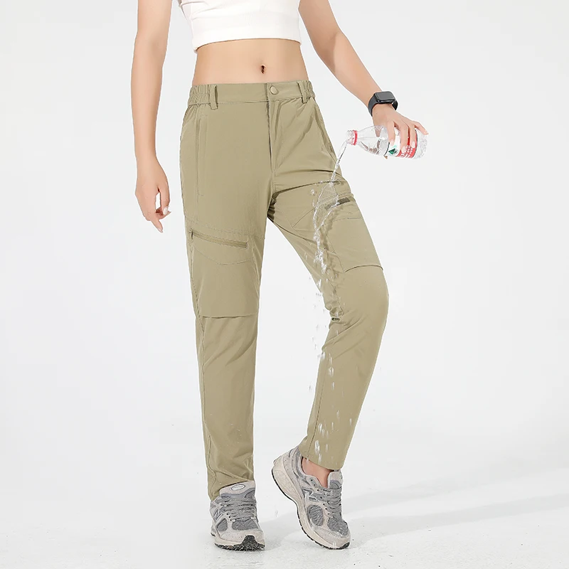 LNGXO Hiking Pants Women 4-Way Stretch Waterproof Summer Cargo Pants Trekking Climbing Camping Outdoor Sports Mountain Trousers - Image 3