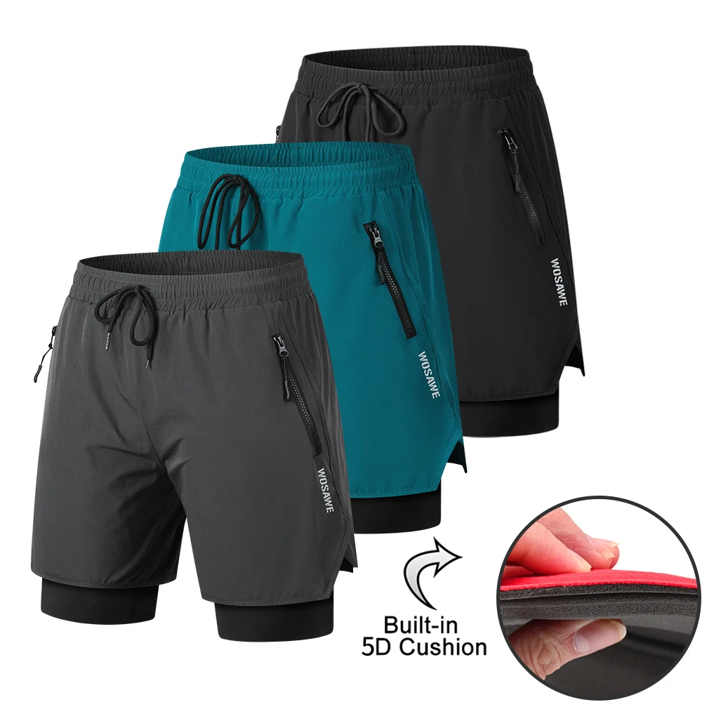 WOSAWE MTB Shorts Quick Dry Breathable Loose Shorts Mountain Bike Men's Shorts 5D Gel Pad Outdoor Running Riding Cycling Pants - Image 5