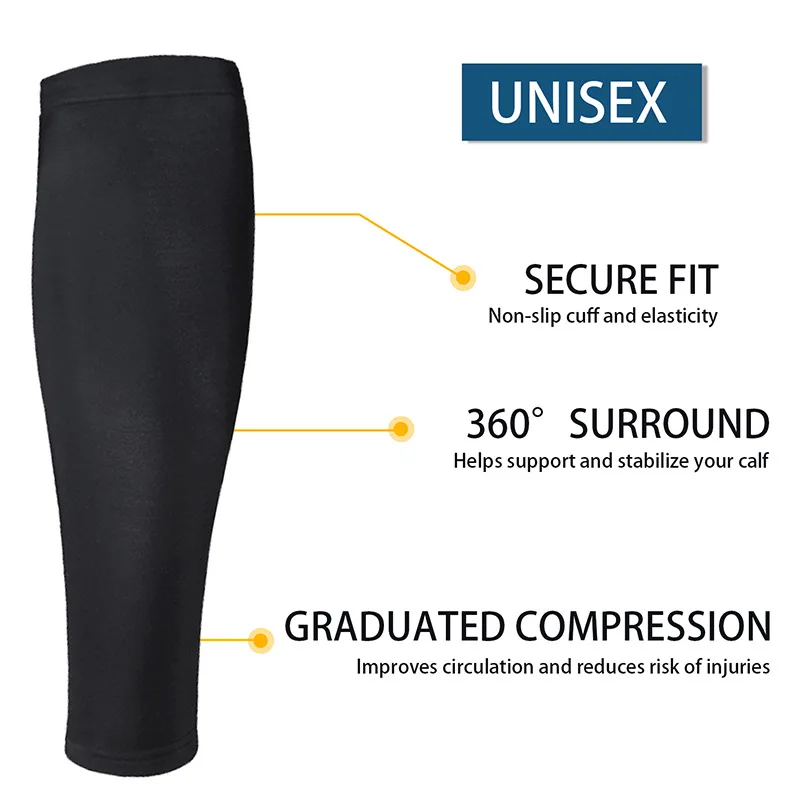 1pair/5 pair GOUNOD Men's and women's Calf support Compression Sleeve, Running Leg Socks Outdoor Sports Marathon - Image 3