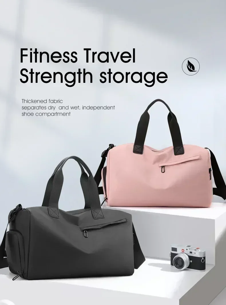 Zipper Large Capacity Oxford Travel Bags Solid Fitness Bags Thickened Fabric High Capacity Waterproof Luggage Sports Bags - Image 6