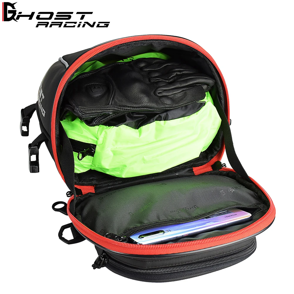 GHOST RACING Motorcycle Tail Tank Bag Waterproof Multifunction Backage Motobike 10L Storage Luggage Large Capacity Accessories - Image 5