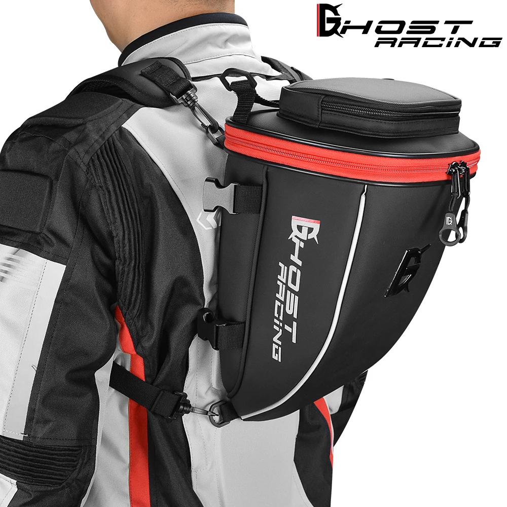 GHOST RACING Motorcycle Tail Tank Bag Waterproof Multifunction Backage Motobike 10L Storage Luggage Large Capacity Accessories - Image 3