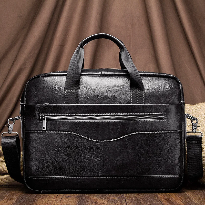Genuine Leahther Men Briefcase Portable Office Handbag for Laptop Bag High Quality Business Messenger Shoulder Bags Travelling - Image 6