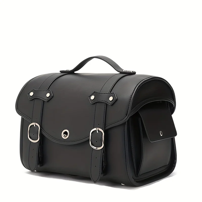 Motorcycle Universal Black Back Seat Bag Side Waterproof Luggage Bag Outdoor Casual Large Capacity Tote Bag - Image 2