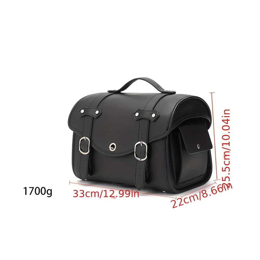 Motorcycle Universal Black Back Seat Bag Side Waterproof Luggage Bag Outdoor Casual Large Capacity Tote Bag - Image 5