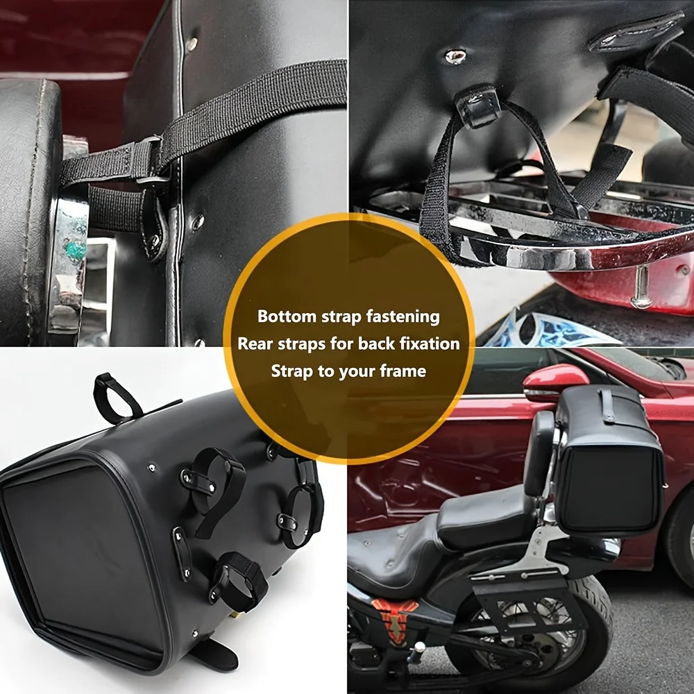 Motorcycle Universal Black Back Seat Bag Side Waterproof Luggage Bag Outdoor Casual Large Capacity Tote Bag - Image 6