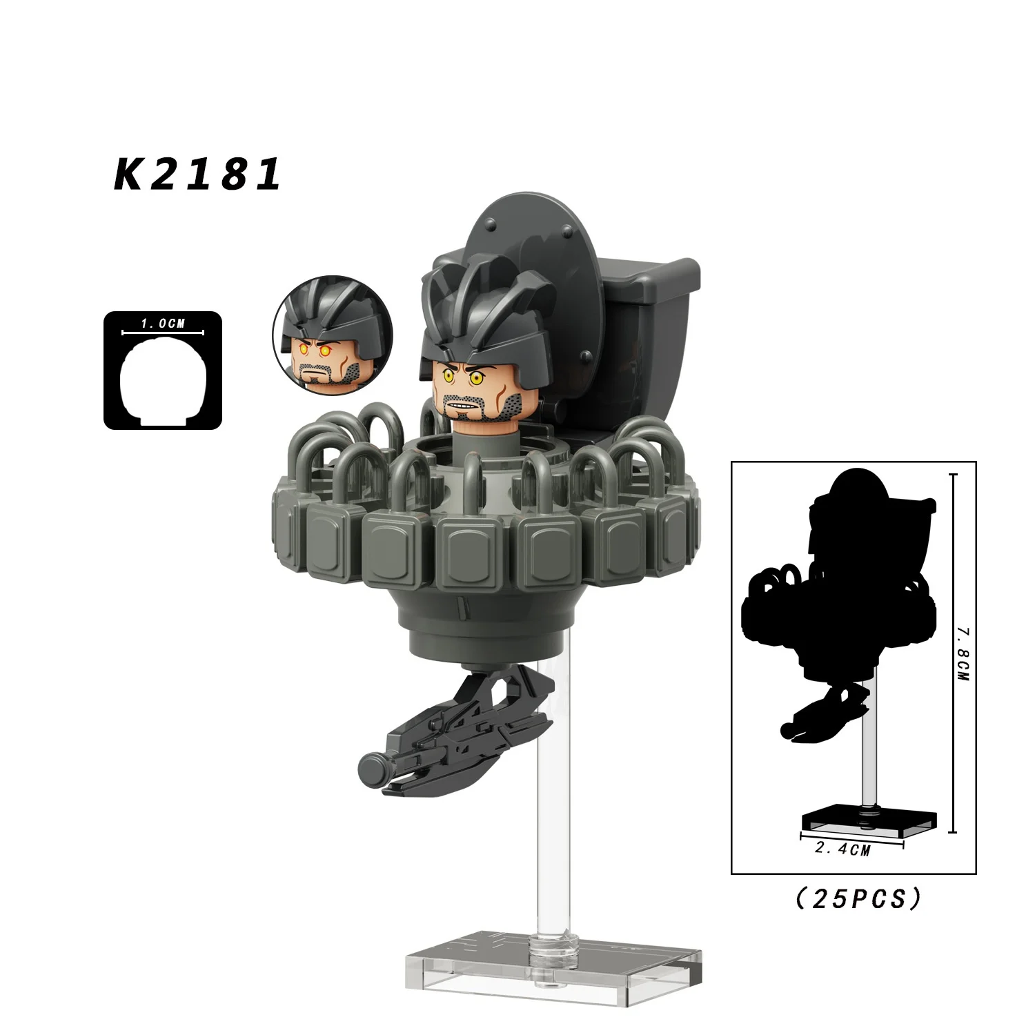 New KDL852 Skibidi Toilet Clock Men Figures Model Building Blocks Horror Game Bosses Cameraman Speakerman Cartoon Toys Gifts - Image 5