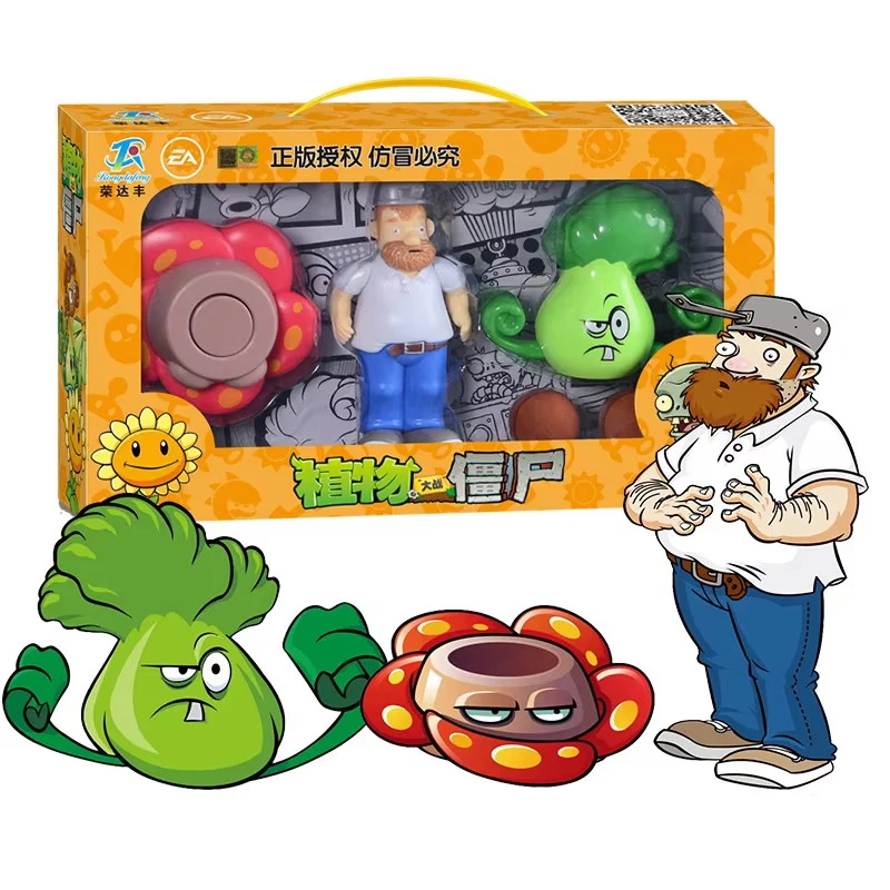 New Plants Vs Zombies 2 Chomper Jalapeno Rafflesia Zombie 3pcs Set Combination Genuine Game Scene Game Figures Model Toy Gifts - Image 3
