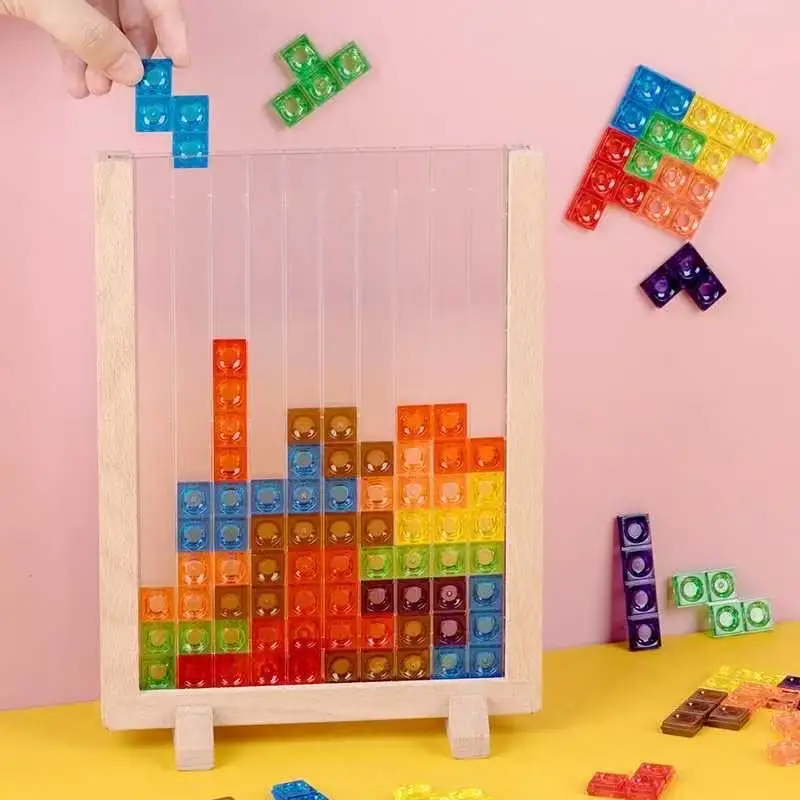 3D Transparent Tetris Puzzle Logic Thinking Brain Development Two-Player Tetris Logic Fun Educational Toy Two Versions Available - Image 6