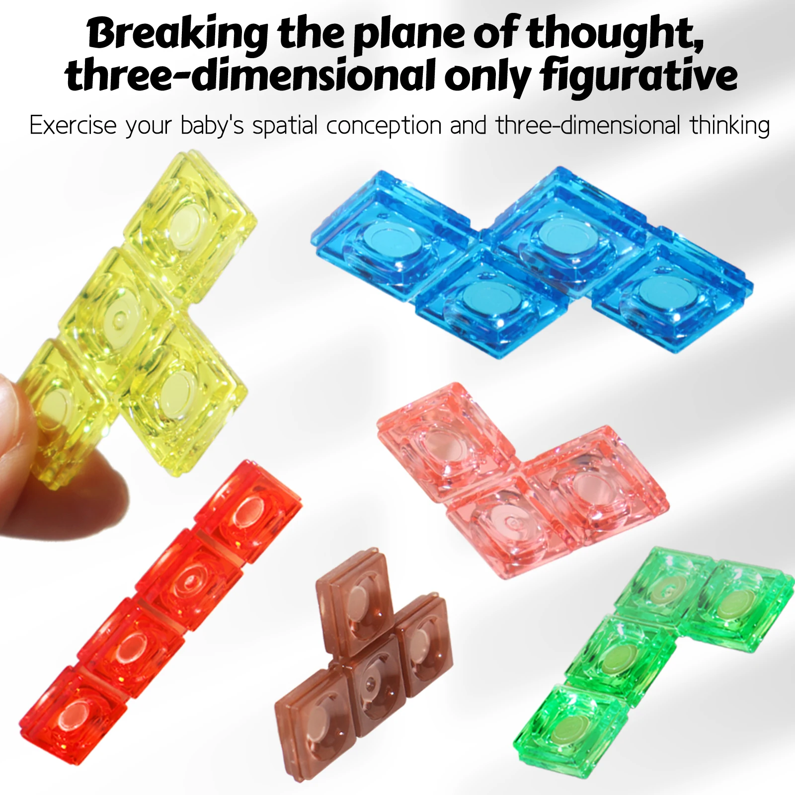 3D Transparent Tetris Puzzle Logic Thinking Brain Development Two-Player Tetris Logic Fun Educational Toy Two Versions Available - Image 5