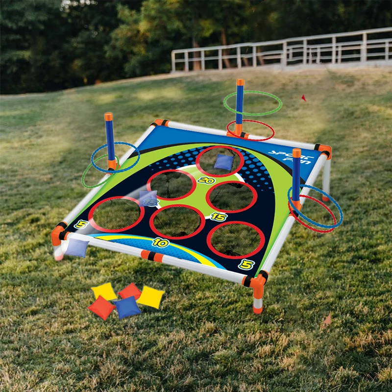 Portable Cornhole Throwing Circle Ferrule Board Set Easy Assemble Fun Kids Interactive Adults Outdoor Yard Toss Game Toy - Image 3