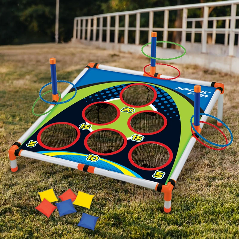 Portable Cornhole Throwing Circle Ferrule Board Set Easy Assemble Fun Kids Interactive Adults Outdoor Yard Toss Game Toy - Image 2