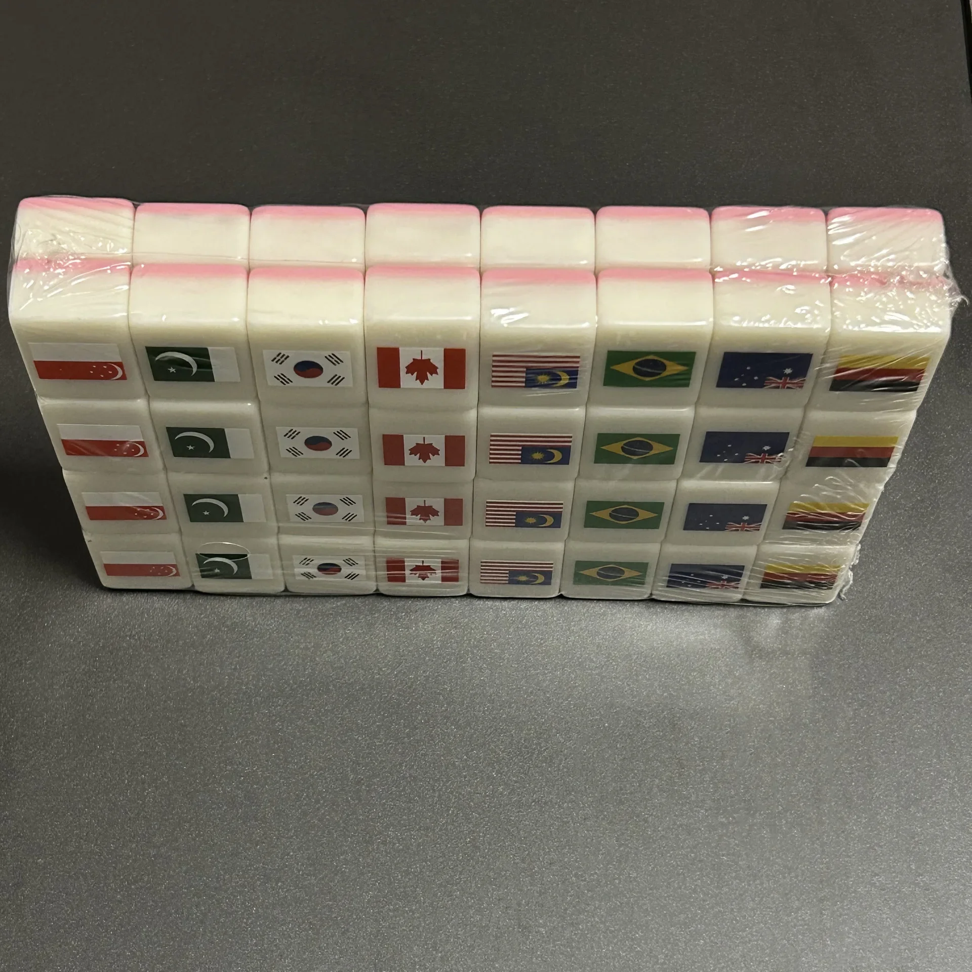 64 Blocks Seaside Escape Mahjong Game Tiktok Popular Game Double With Pattern Of Flag Play Party Puzzle Toy Fun Game Gift - Image 4