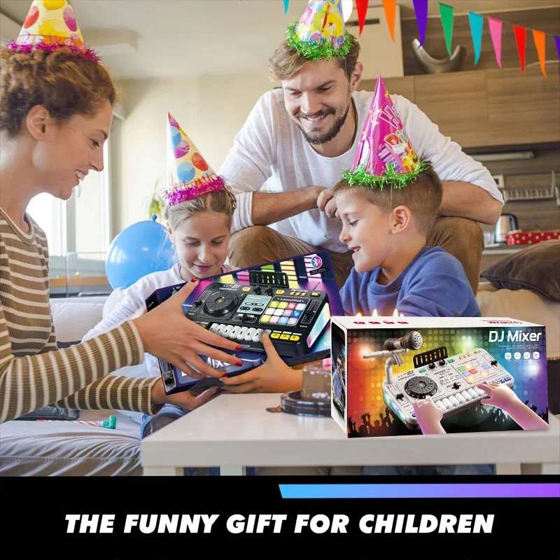 Kids Simulation DJ Mixer Controller Toys Multifunctional Music Effects Electronic Piano Keyboard Learning Birthday Gift Boy Girl - Image 2
