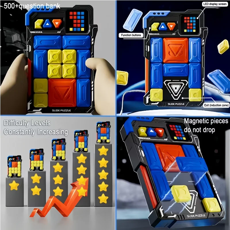 Super Slide Escape Game Portable Fidget Toy 500+ Challenges Brain Game Magnet Automatic Logical Thinking Kids Gift - Image 3