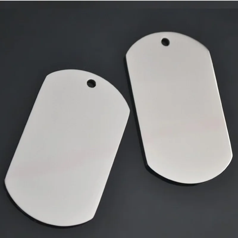 100pcs/lot Stainless Steel Army Dog Tags Blank Military Dog Tags Suitable for Laser Engraving Blank Id Tag - Image 5