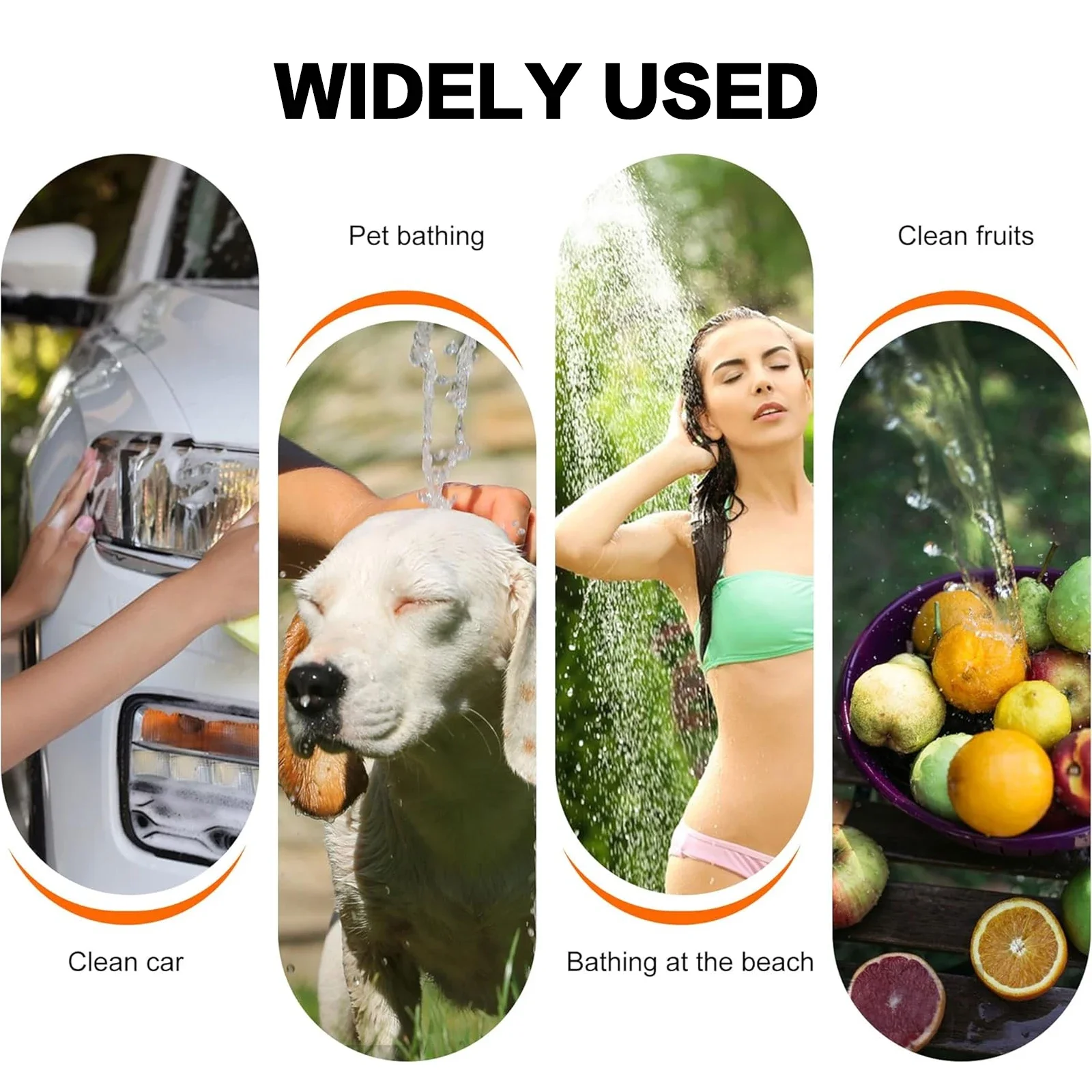 Portable Rechargeable Outdoor Shower Handheld Compact Design Gentle Shower Stream for Dog Bathing Car Washing Flower Watering - Image 3