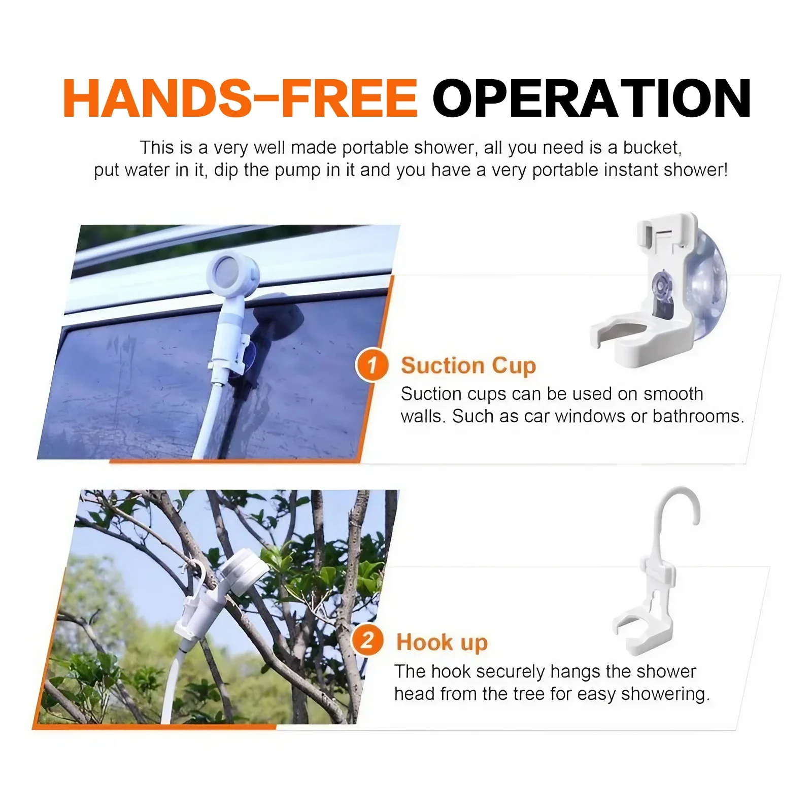 Portable Rechargeable Outdoor Shower Handheld Compact Design Gentle Shower Stream for Dog Bathing Car Washing Flower Watering - Image 5