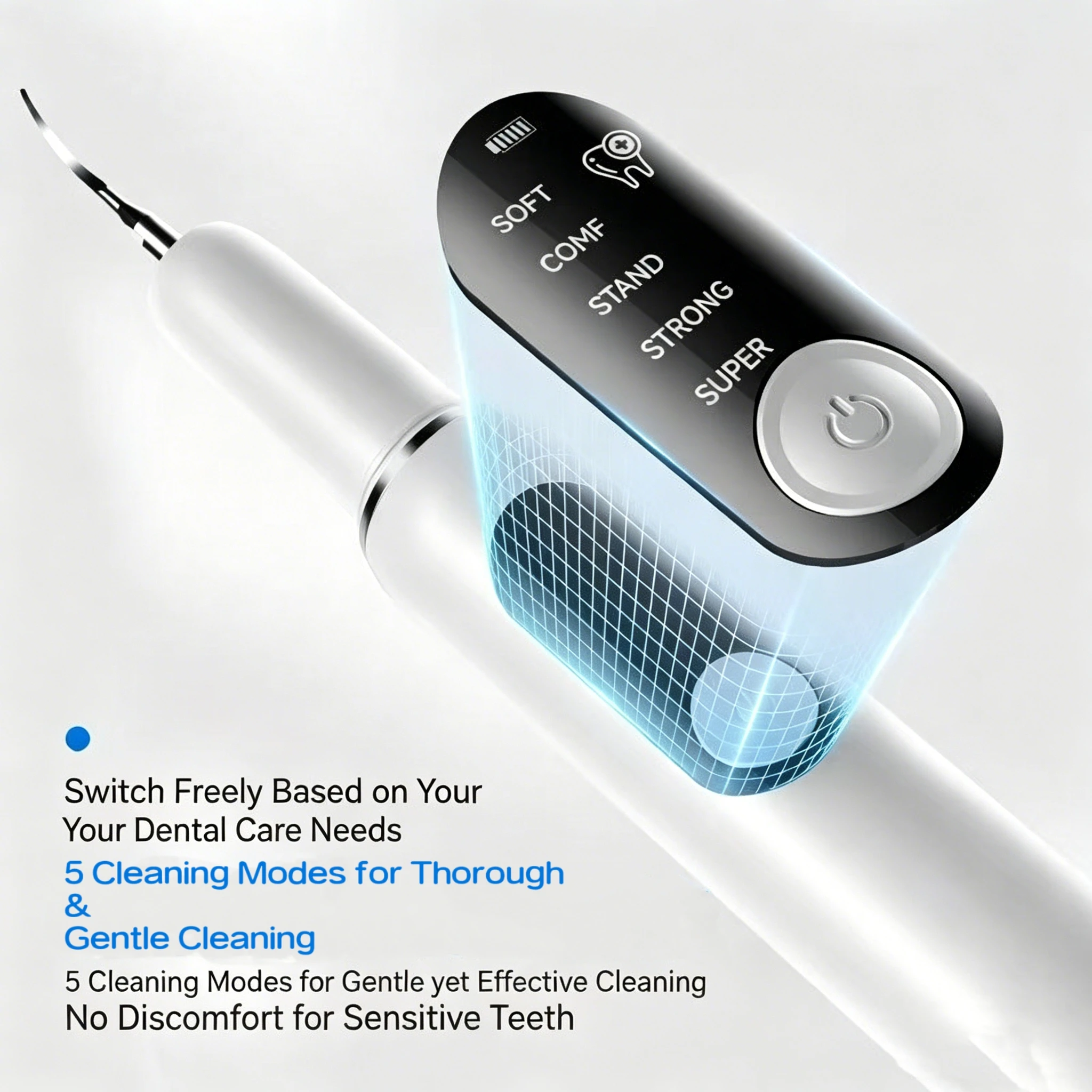 Pet Dental Scaler for Dogs And Cats Ultrasonic Tooth Cleaner with LED Light Tartar Removal Teeth Cleaning Tool - Image 4