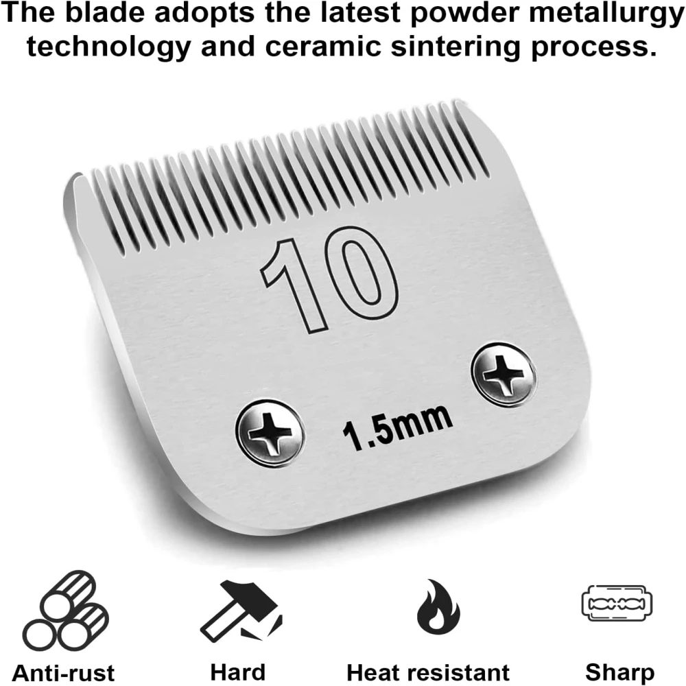 Dog Grooming Clipper Replacement Blades Compatible with Andis Pet Clipper/Oster-A5/Wahl KM-10 Series Dog Clipper - Image 2