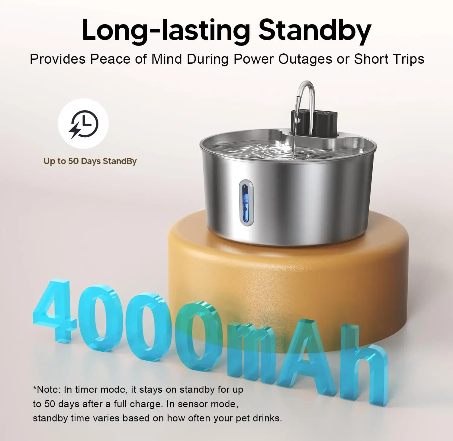 7L Stainless Steel Wireless Recharging Sensor Cat Water Fountain Auto Drinking Fountain For Cats Dog Drinker Pet Dispenser Bowl - Image 2