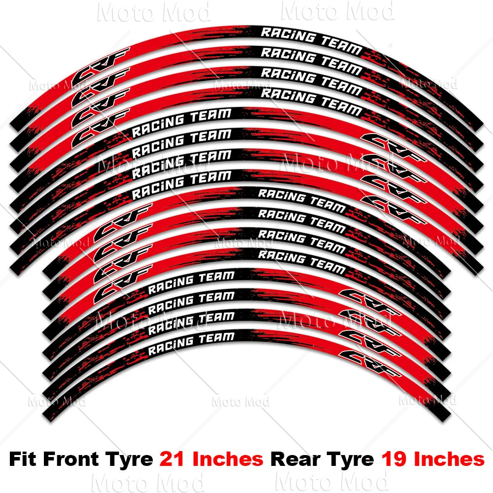 For Honda CRF 450 crf 250 l crf 300L 450x 450r 250r 250f 150l 230 Reflective Motorcycle Wheel Sticker Rim Decal Hub Stripe Tape - Image 6