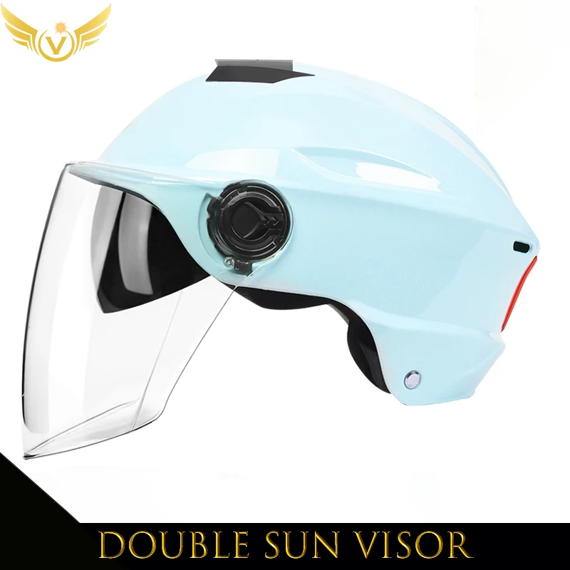 V Electric Scooter Helmet Summer V Chopper Motorcycle Helmets Safety Waterfall Soman Urban Articles Woman Men Moto Equipment - Image 6