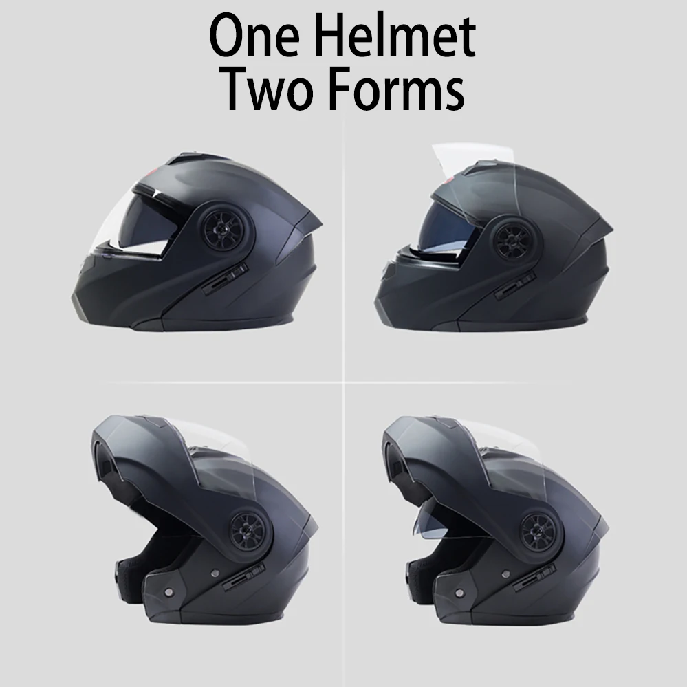 BLD Modular Dual Lens Motorcycle Helmet Safety Downhill Flip Up Helmets Professional Motocross Racing Full Face Casco Moto - Image 2