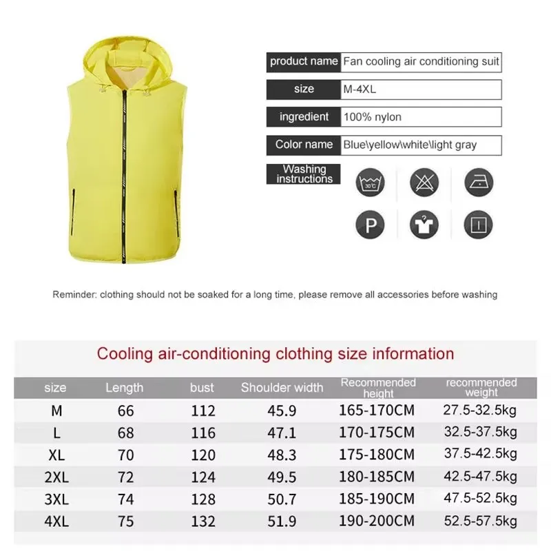 Summer Sport Fan Air Condition Cool Man Woman Travel Ultralight Brand Outdoor Vest Clothes Jacket Sun Windbreaker Fishing Worker - Image 5