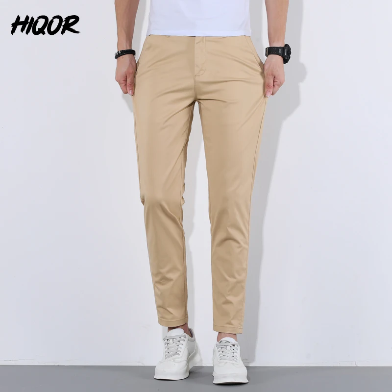 HIQOR Man Pants 9 Colors Mens Casual Long Pants Summer Thin Cotton Trousers For Men Breathable Streetwear Fashion Men's Clothing - Image 6