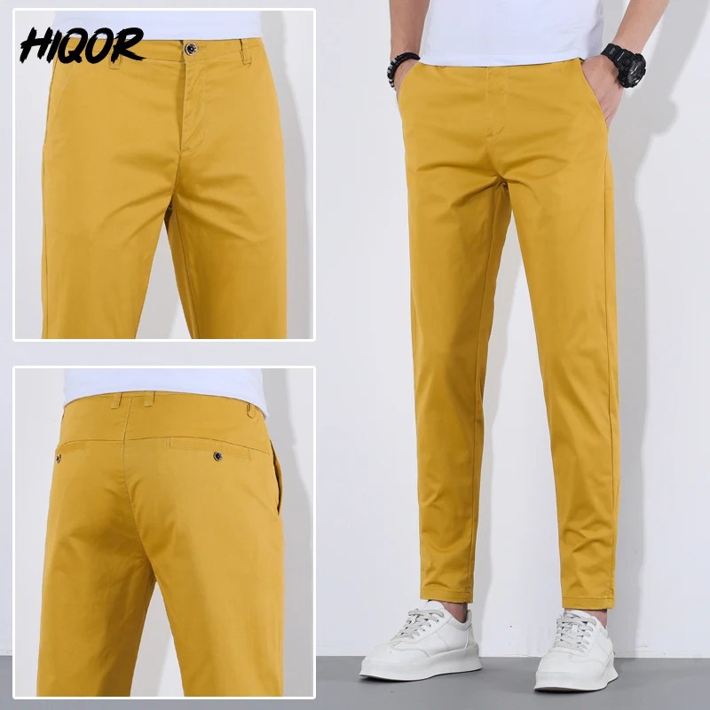 HIQOR Man Pants 9 Colors Mens Casual Long Pants Summer Thin Cotton Trousers For Men Breathable Streetwear Fashion Men's Clothing - Image 4