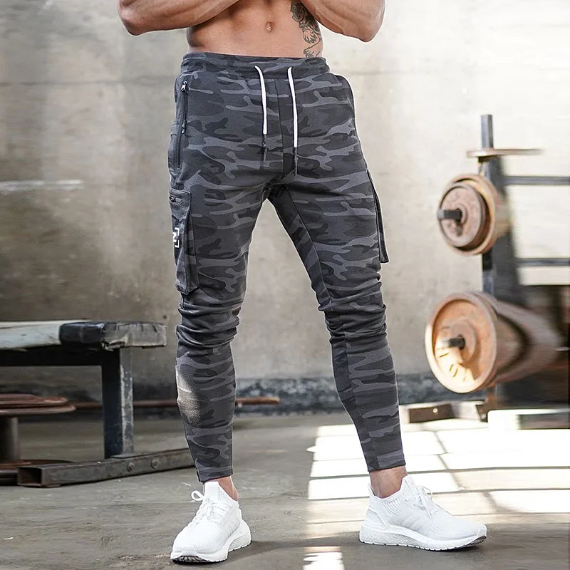 Men's Gym Fitness Multi-Pocket Workout Training Pants Cotton Jogging Sweatpants Camouflage Men Fashion Training Trousers - Image 5
