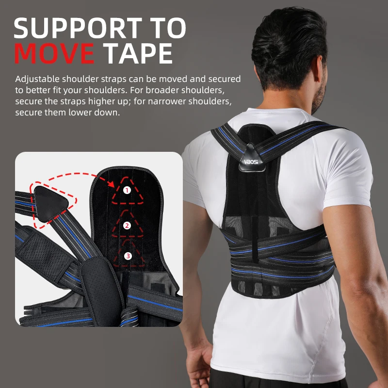 VBOSi Adjustable Back Support Posture Corrector for Men And Women - Image 3