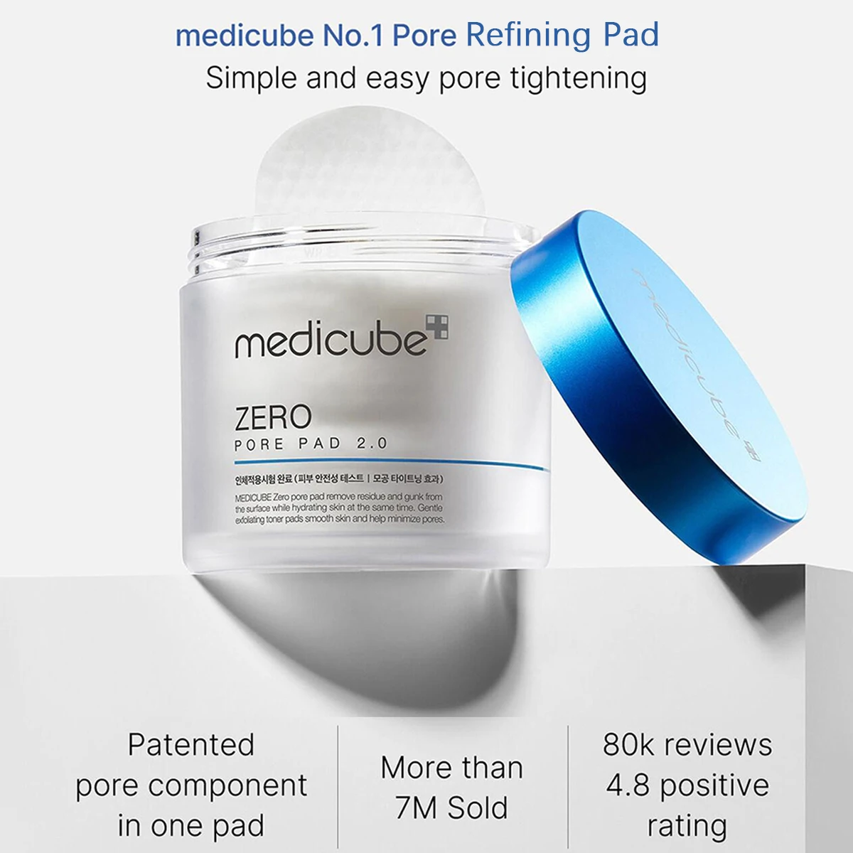 Medicube ZERO PORE PAD 2.0,Pre-Soaked Dual-Texture Cotton Pads,Hydrating&Soothing Formula,Korean Skincare,K-Beauty,Korean Makeup - Image 2