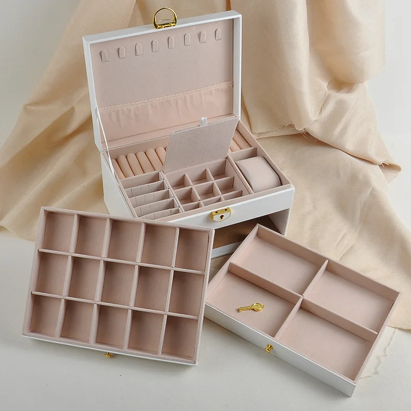 Portable Multi-Functional Home Decoration Storage Box Earring And Jewelry Preservation Box Special Storage Box For Ladies' Item - Image 3