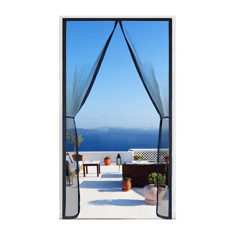 Magnetic Door Screen Insect Mosquito Net Curtain Black Fly Insect Auto Closing Invisible Mesh For Kitchen indoor living room